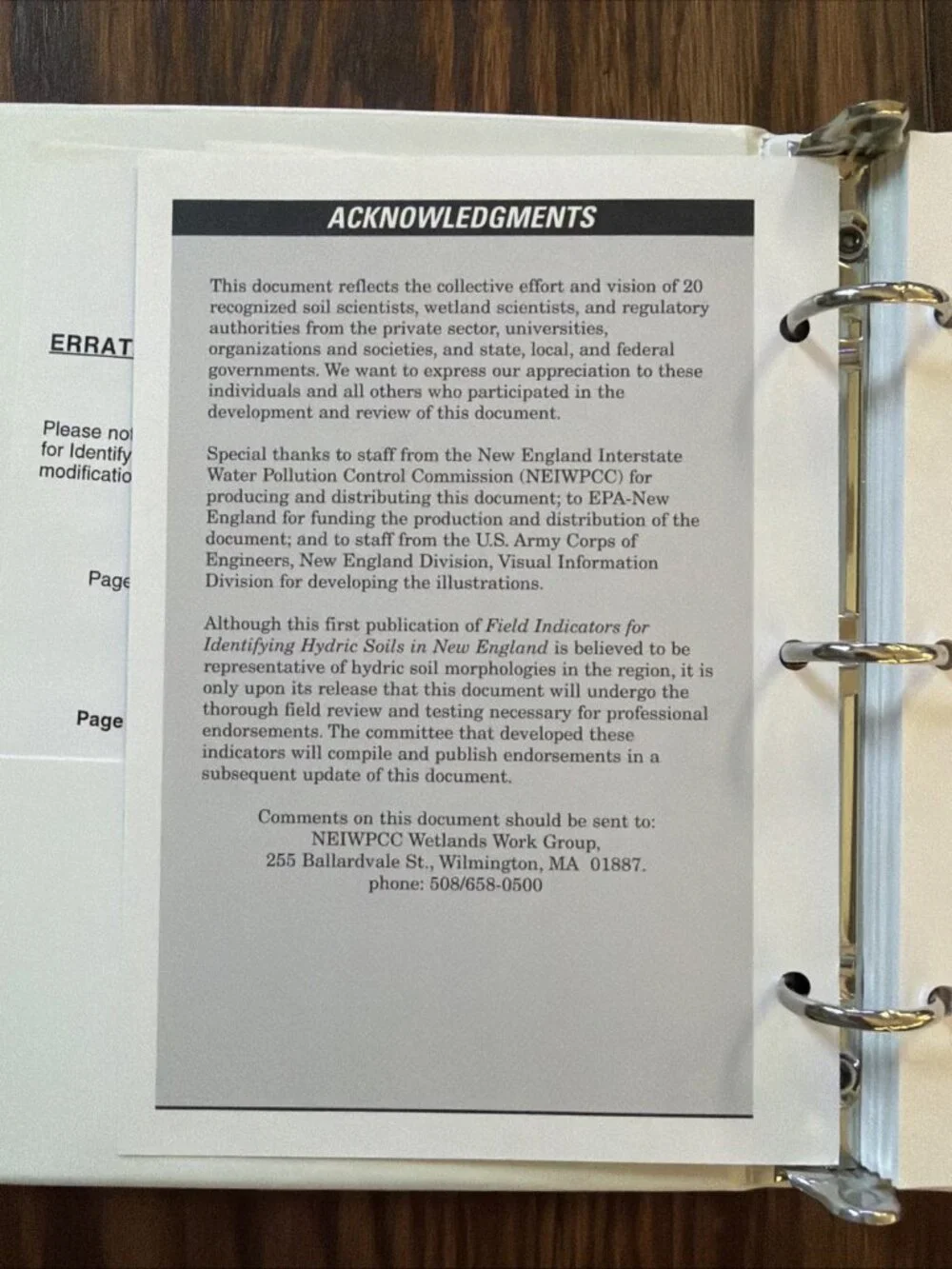 Field Indicators For Identifying Hydric Soils In New England Version 1 May 1995‎